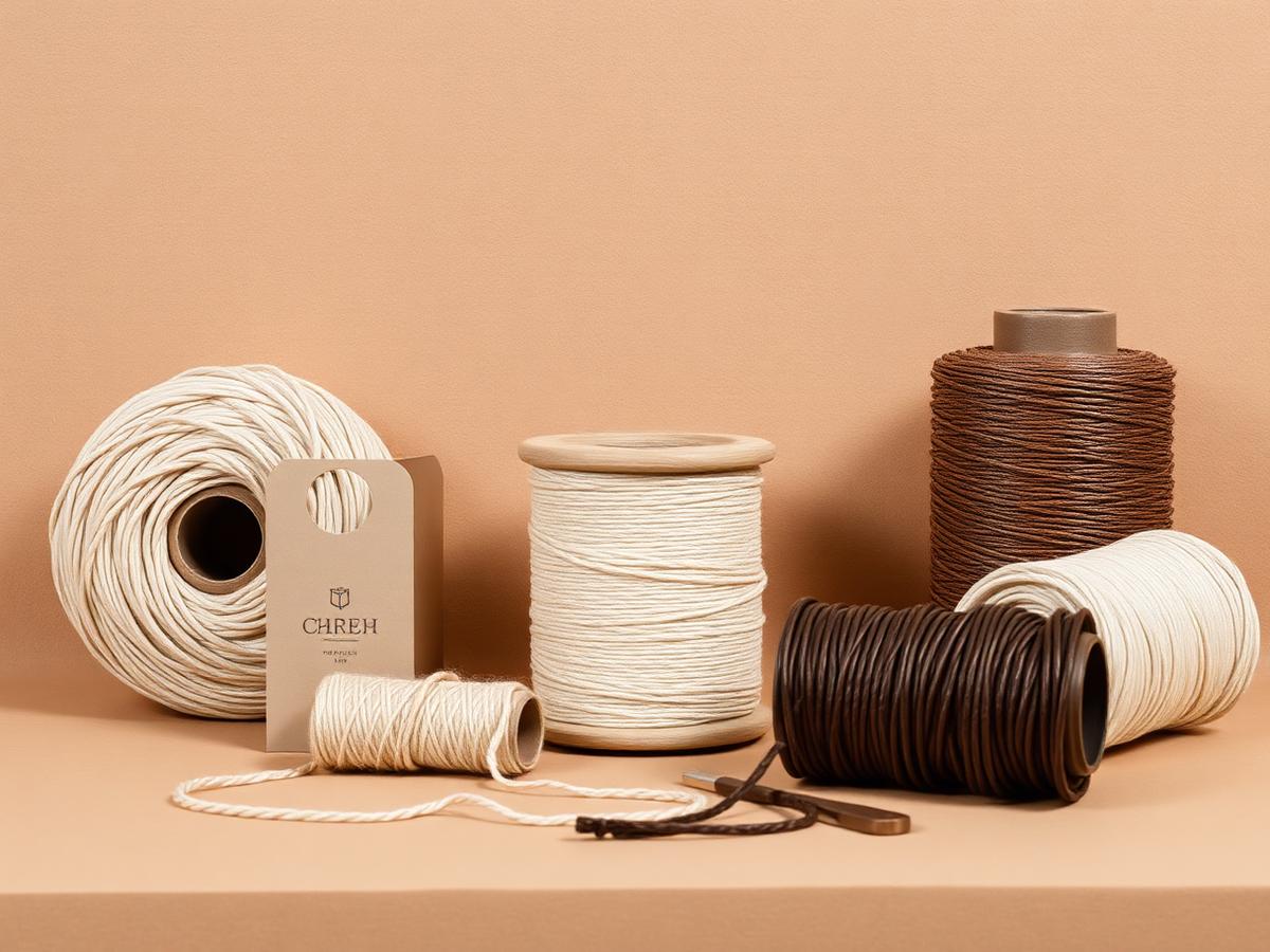 Materials laid out before weaving